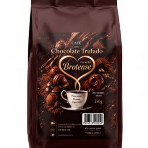 Embalagem Brotas Café Chocolate Trufado, torrado e moído, 250 g