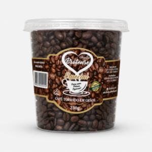 Pote Coração Brotense, café 100% arábica em grãos, 250 g
